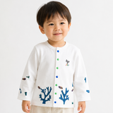 【モンガラハギ】カーディガン/デザイン刺繍入り